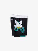 MANTO hybrid fightshorts dove - black